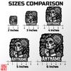 Personalized Sugar Woman Skull Mexico Mexican Vintage Name Sticker Custom Skull Flowers Stickers Retro Waterproof Die-Cut Vinyl Sticker for Kindle Laptop Water Bottle Hard Hat Funny Sticker Gifts view 4
