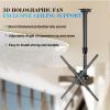 ASHATA Hologram Fan Stand with Base, 3D Advertising Display Ceiling Bracket Adjustable Extendable 15.5 to 24 Inches for 3D Holographic Fan Advertising Machine, Load 8.81lb view 2