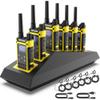 KETELESE T3F IP67 Waterproof Walkie Talkies, Rugged Two Way Radio with Earpiece, Triple Proof, Three Charging Options, FRS 2 Way Radio 22 Channels, NOAA, VOX (6 Pack), Black/Yellow view 1