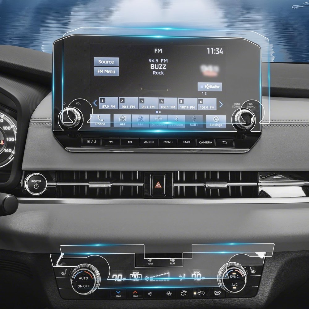 2025 Outlander Screen Protector for 2025 Outlander PHEV Accessories for 2025 Outlander PHEV SE/Ralliar/SEL/SEL Black Edition/SEL Platinum Edition 9-in Navigation Climate Control Protective Film 4Pack