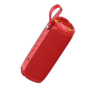 Bobtot Portable Bluetooth Speaker, IPX6 Waterproof Speaker with Punchy Bass, 15W Loud Sound, RGB, 15H Playtime, Dual Pairing for Party, Camping, Beach, Red