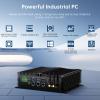 Kinupute Industrial Mini PC, Fanless Computer i7-1255U Upto 4.7Ghz, Windows 11 Pro, 16G DDR5, 512G PCIE4.0 SSD, 8xCOM RS232, 3x2.5G LAN, 4G Module, 4K HDMI/DP Triple Display, WiFi6, BT5.2, SIM, GPIO view 2