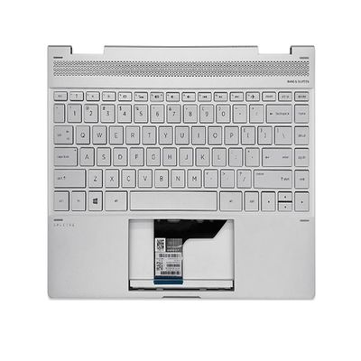 Bayjebu Parts for HP Spectre x360 13-AE 13.3" Palmrest Keyboard Bezel US-English Backlit Silver 942041-001