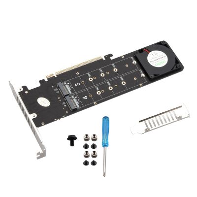 Expansion Split Card, PCIE 4.0 x16 to M.2 M-Key NVME SSD Expansion Split Card