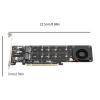 Expansion Split Card, PCIE 4.0 x16 to M.2 M-Key NVME SSD Expansion Split Card view 2