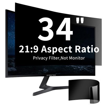 ACONETMAX 34 Inches Privacy Screen Filter for Curved 21:9 Ultrawide Monitor | Computer Privacy Shield | Anti Glare | Blue Light Filter | Eye Protection | Anti-Scratch Protector Film