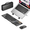 ProtoArc Foldable Keyboard Mouse Combo, XKM01 CaseUp Portable Bluetooth Keyboard and Mouse with Laptop Stand, a Mobile Work Solution for On-The-Go, Compatible with Laptop PC MacBook Windows Mac OS view 1