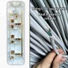 ZTYGXMB Surge Protector Power Strip with 6 Ft/9.2Ft/15.7Ft Extension Cord, 3 Widely Outlets, Flat Plug2500W, 15A, Small Power Strip Desk Charging Station for Travel Home Office 15.7ft view 2