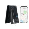 SMART LB Anti-Lost Bluetooth Leather Wallet Tracker, Trackable Wallet for Men, Mens Slim Minimalist Money Clip Wallet Credit Card Holder with Gift Box (Genuine Leather Black) view 1