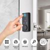 Splenssy Smart Door Lock, Keyless Entry Door Lock, APP, Fingerprint, RFID Card, Key, Passcode - 5 Entry Methods, Aluminum Alloy Door Lock for 35-55 Thickness Office, Home, Bedroom Door - Black view 2