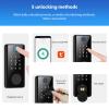 Splenssy Smart Door Lock, Keyless Entry Door Lock, APP, Fingerprint, RFID Card, Key, Passcode - 5 Entry Methods, Aluminum Alloy Door Lock for 35-55 Thickness Office, Home, Bedroom Door - Black view 4