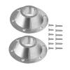 2Pcs Aluminum Pedestal Table Base Flange Mounting for Camper, Boat, Trailer, Include Mounting Screws view 2