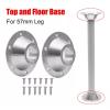 2Pcs Aluminum Pedestal Table Base Flange Mounting for Camper, Boat, Trailer, Include Mounting Screws view 3
