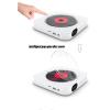 BT CD Player, Portable CD Player with Speakers, Remote Control Protective Cover Design, 2 Modes Wall Mount BT5.0 CD Player (White) view 4