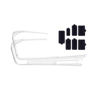 7PCS PC + Silicone Dust Plugs  ABS Anti-Dust Cover for PS5 Game Console Protecting