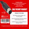 The Helmet Shop Half Helmet Headset Compatible with 5-Pin Honda Goldwing, Yamaha, and Kawasaki Audio Systems | Fits Most Half Helmets | Ear Protection from Wind Noise and Cold Weather view 3