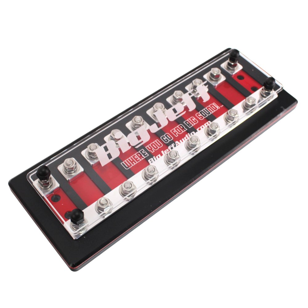 10 Spot Heavy Duty ANL Fuse Distribution Block w/Acrylic Big Jeff Audio Cover