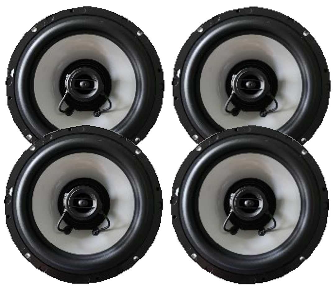 2 Pair Hertz Coaxial 2 Way 6.5 inch 100 Watts Speakers 6.5" UV Resistant Marine