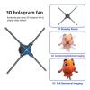 3D Hologram Fan,27.5 Inch 3D Hologram Led Fan Projector 832 HD LED Beads, Holographic Fan Advertising Support APP+Remote+Bluetooth Audio+Splicing,for Store ,Halloween,Christmas view 2