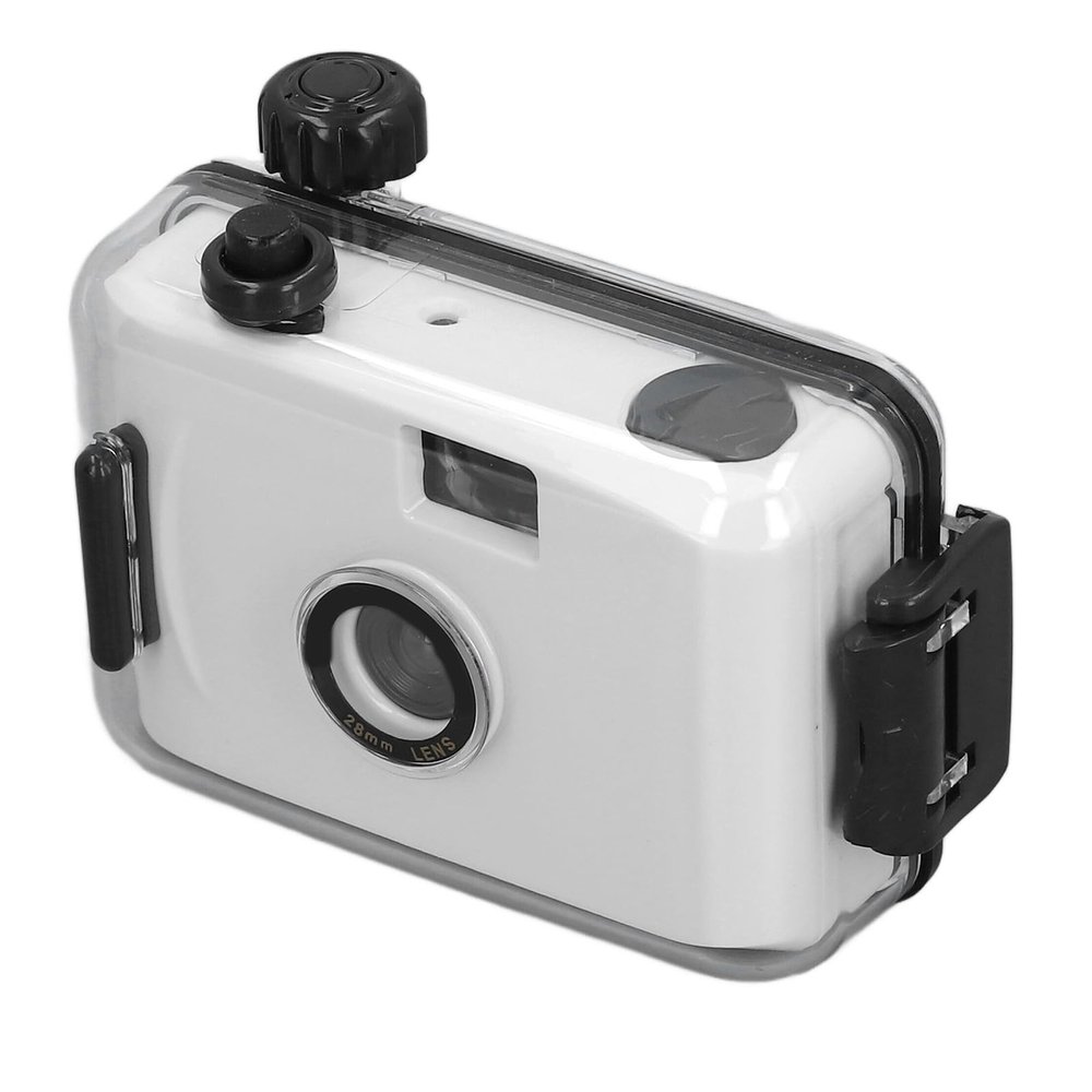 35mm Retro Film Camera with Shutter Speed 1/100s F/9 28MM Lens for Snorkeling (Black and White)