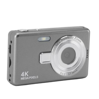 Fydun Digital Camera 1080P 16X Zoom for Student Vlog (Grey)