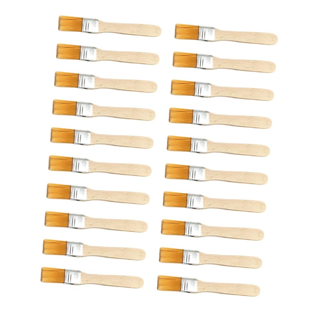 BEBEMOKO 20pcs Keyboard Cleaning Brush Small Gap Cleaning Brush for Paint Keyboard Wooden Handle Dedusting