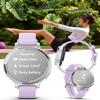 Wearable4U Garmin Lily 2 Active, Silver with Purple Jasmine Silicone Band, Smartwatch, Built-in GPS, Hidden Display, Patterned Lens, Up to 9 Days Battery Life w White Earbuds Bundle view 2