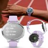 Wearable4U Garmin Lily 2 Active, Silver with Purple Jasmine Silicone Band, Smartwatch, Built-in GPS, Hidden Display, Patterned Lens, Up to 9 Days Battery Life w White Earbuds Bundle view 3