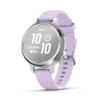 Wearable4U Garmin Lily 2 Active, Silver with Purple Jasmine Silicone Band, Smartwatch, Built-in GPS, Hidden Display, Patterned Lens, Up to 9 Days Battery Life w White Earbuds Bundle view 4
