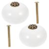 WOONEKY 2pcs Round Drawer Handle Single Hole Cabinet Knobs Dresser Pulls for Kitchen Furniture view 1