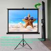 FIEZFEAT Retractable Projector Screen 60 72 Inch Indoor Outdoor Mobile Projection Screen, Lightweight Carry, 16:9 HD Wrinkle-Free Tripod Screen for Home Office Pcamping(4:3,72in) view 2