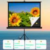 FIEZFEAT Retractable Projector Screen 60 72 Inch Indoor Outdoor Mobile Projection Screen, Lightweight Carry, 16:9 HD Wrinkle-Free Tripod Screen for Home Office Pcamping(4:3,72in) view 3
