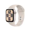 Apple Watch SE (2nd Gen) (GPS, 40mm) Starlight Aluminum Case with Starlight Sport Band, S/M (Renewed) view 1