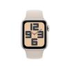 Apple Watch SE (2nd Gen) (GPS, 40mm) Starlight Aluminum Case with Starlight Sport Band, S/M (Renewed) view 2