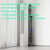 FIEZFEAT 60" 72" Projector Screen with Floor Standing Roll Up Tripod, 16:9 4K HD Movie Home Theater Projector Screen for Indoor Outdoor, Durable Height Adjustablle(16:9,60in) view 4