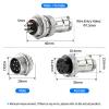 GX16, 7-Pin, Panel-Mount, Circular Connector, Male & Female, 100 Sets view 3