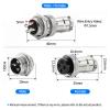 GX16, 4-Pin, Panel-Mount, Circular Connector, Male & Female, 100 Sets view 3