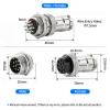 GX16, 10-Pin, Panel-Mount, Circular Connector, Male & Female, 100 Sets view 3