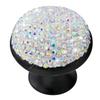 QUMIIRITY Aluminum Alloy Drawer Knobs with Rhinestone Mushroom Design Creative Cabinet Pull Handle for Kitchen Wardrobe and Furniture Easy to Install Colorful and Black Options view 1