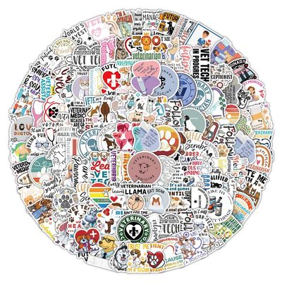 156Pcs Cute Veterinarian Stickers - Vinyl Waterproof for Water Bottle, Skateboard, Laptop, Computer, Phone