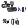 3 Channel Dash Cam 4K+1080P Car Dash Camera Front Inside Rear Night Vision Car DVR Video Recorder Rearview Cam(V25D-6M RCC-BL,128G1) view 1