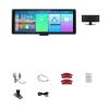 10.26inch Dash Cam with Front Camera Carplay Compatible for Android auto Car DVR Dashboard Drive Recorder(10.26 DVR,128G TF Card) view 1