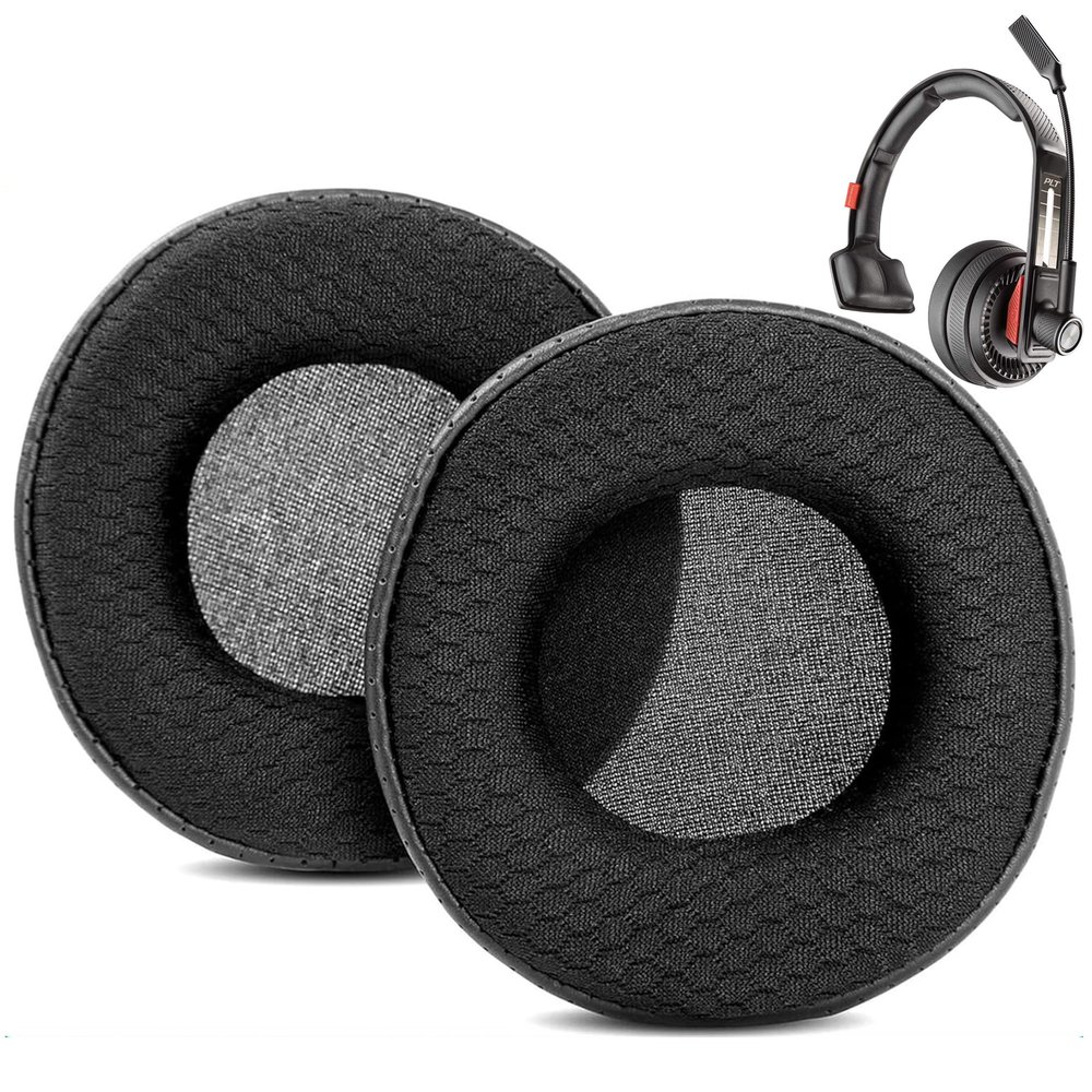 Voyager 104 Headphone Reinforced Durable Fabric Replacement Earpads Compatible with Plantronics Voyager 104 Headphone Earpads Cushion