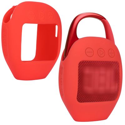 Lebakort Silicone Cover & Hard Case for JBL Clip 5/4 Speaker - Portable Speaker Case with Heavy Duty Protection & Integrated Organization