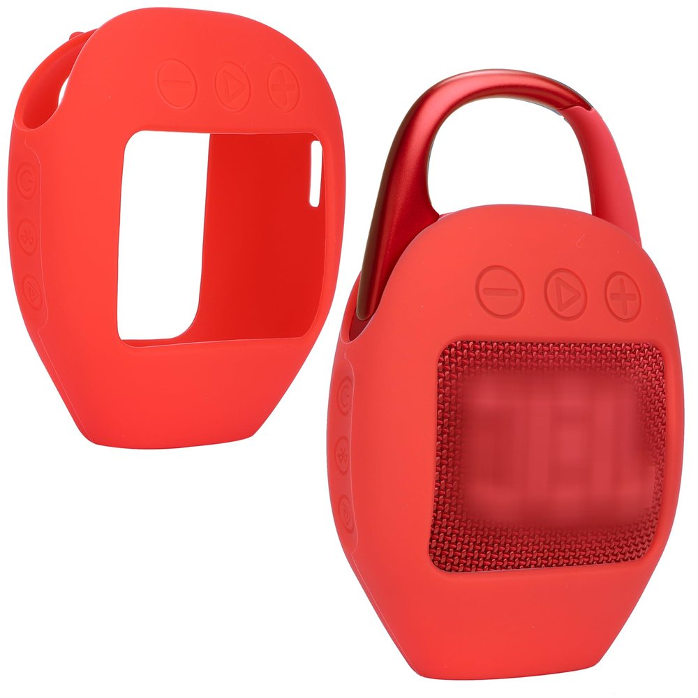 Lebakort Silicone Cover & Hard Case for JBL Clip 5/4 Speaker - Portable Speaker Case with Heavy Duty Protection & Integrated Organization