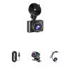 2.5 Inch 4K 3840 * 2160P Car Mirror Dash Cam Dual Len Dashcam Drive Recorder Stream Rearview Mirror IPS Screen Camera(A10G,128GB) view 1