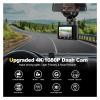 2.5 Inch 4K 3840 * 2160P Car Mirror Dash Cam Dual Len Dashcam Drive Recorder Stream Rearview Mirror IPS Screen Camera(A10G,128GB) view 3