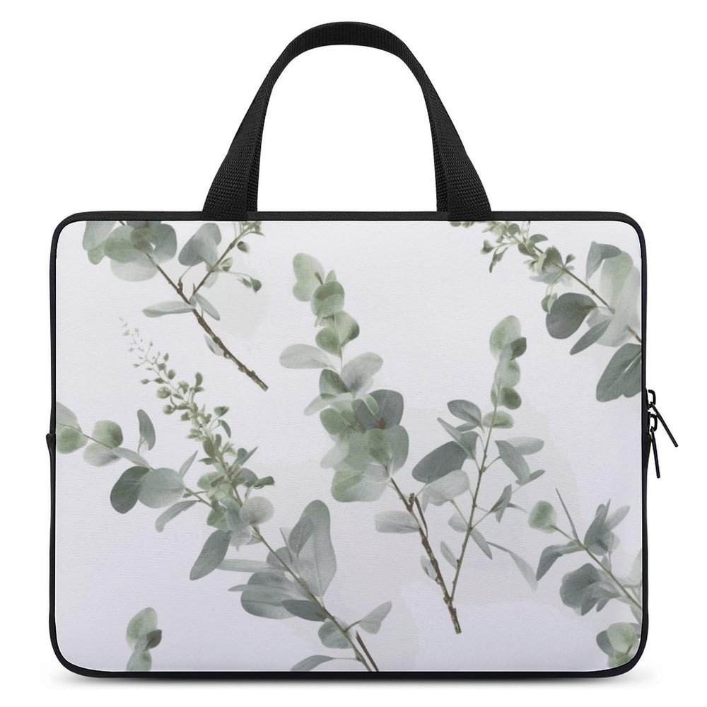 Laptop Case Sleeve 17inch Shockproof Laptop Case White Natural Greenery Twig Laptop Sleeve Carrying Case