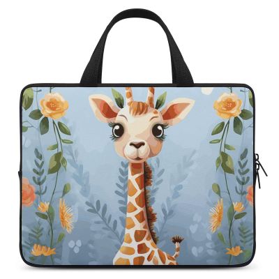 Laptop Case Sleeve 17inch Shockproof Laptop Case Cute Giraffe Flowers Laptop Sleeve Carrying Case