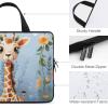 Laptop Case Sleeve 17inch Shockproof Laptop Case Cute Giraffe Flowers Laptop Sleeve Carrying Case view 3